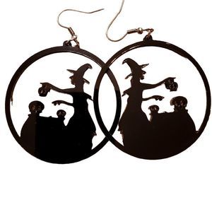 Witches Cauldron Acrylic Earrings